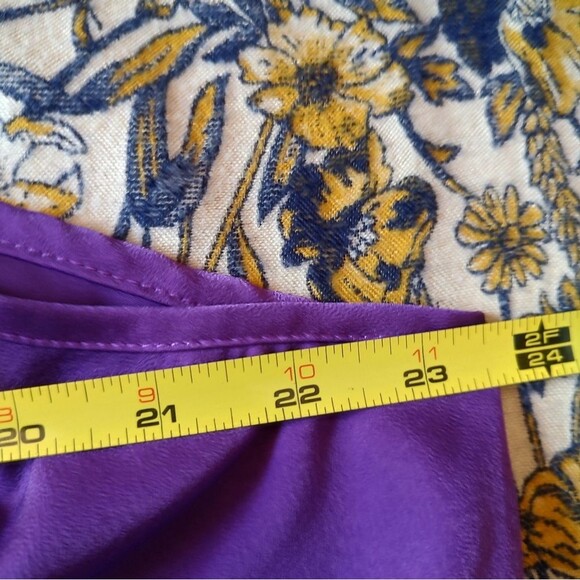 Purple Satin Wrap Blouse XXL - Picture 6 of 8